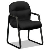 HON Guest Arm Chair, Fabric, Black, Pillowsoft 2090 Series