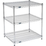 Nexel ESD, 3 Tier, Wire Shelving Starter Unit, 24"W x 14"D x 34"H