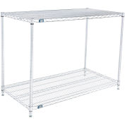 Nexel ESD, 2 Tier, Wire Shelving Starter Unit, 48"W x 24"D x 34"H