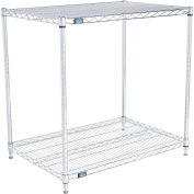 Nexel ESD, 2 Tier, Wire Shelving Starter Unit, 36"W x 24"D x 34"H