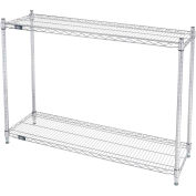 Nexel ESD, 2 Tier, Wire Shelving Starter Unit, 48"W x 18"D x 34"H