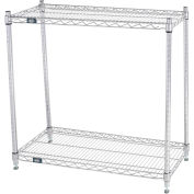 Nexel ESD, 2 Tier, Wire Shelving Starter Unit, 36"W x 18"D x 34"H