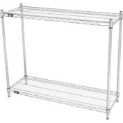 Nexel ESD, 2 Tier, Wire Shelving Starter Unit, 42"W x 14"D x 34"H