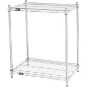 Nexel ESD, 2 Tier, Wire Shelving Starter Unit, 30"W x 14"D x 34"H