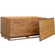 Global Industrial™ 6 Panel Shipping Crate w/ Lid & Pallet, 66-1/4"L x 29-1/4"W x 25"H