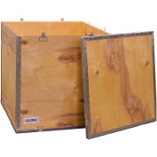Global Industrial 4 Panel Hinged Shipping Crate w/ Lid, 23-1/4"L x 23-1/4"W x 23-1/2"H