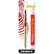 Zebra Blister-Carded Sarasa Grand Retractable Gel Pen, Fine 0.7mm, Black Ink, Gold Barrel