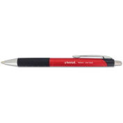Universal Comfort Grip Retractable Ballpoint Pen, Medium 1mm, Red Ink/Barrel, Dozen