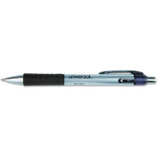 Universal Comfort Grip Retractable Gel Pen, Medium 0.7mm, Black Ink, Silver Barrel, 36/Set