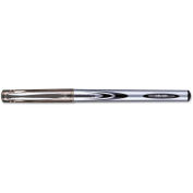 Universal Gel Pen, Stick, Medium 0.7 mm, Black Ink, Silver/Black Barrel, Dozen