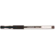 Universal Comfort Grip Stick Gel Pen, Medium 0.7mm, Black Ink, Clear Barrel, 60/Pack