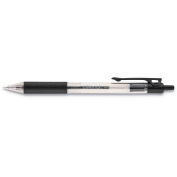 Universal Comfort Grip Retractable Ballpoint Pen, 1mm, Black Ink, Clear Barrel, 48/Set