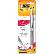 BIC Atlantis Ultra Comfort Retractable Ballpoint Pen, 1mm, Black Ink, Assorted Barrel Colors