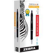 Zebra Sarasa Dry Gel X1 Retractable Gel Pen, Medium 0.7mm, Black Ink/Barrel, Dozen