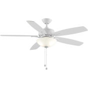 Fanimation FP6285BMW Aire Deluxe 52" Ceiling Fan with Light Kit, Matte White
