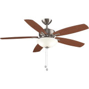 Fanimation FP6285BBN Aire Deluxe 52" Ceiling Fan with Light Kit, Brushed Nickel