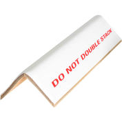Global Industrial "Do Not Stack" Edge Protectors, 3"W x 3"D x 48"L, White - Pkg Qty 1600