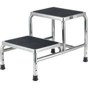 Global Industrial Chrome Two-Step Foot Stool