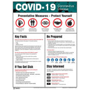 17" x 22" Preventative Measures Safety Poster, Laminated Paper