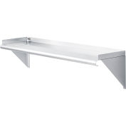 Global Industrial Wall Mount Shelf with 1-1/2" Lip 18 Gauge 430 Stainless Steel 48"W x 12"D