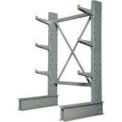 Global Industrial Single Sided Medium Duty Cantilever Rack Starter, 2" Lip, 48"Wx33"Dx72"H