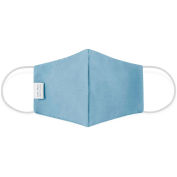 Reusable/Washable 2-Layer Contour Fabric Face Mask, Blue, Large, 10/Bag