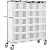 Global Industrial Stock Picking Truck, 50 Cells, 60"L x 18"W x 69"H, White