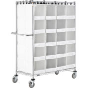 Global Industrial Stock Picking Truck, Back To Back, 40 Cells, 48"L x 24"W x 69"H, White