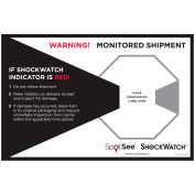 SpotSee™ ShockWatch® Companion Labels, 8-3/4" x 5-3/4", Black/Red/White, 200/Roll