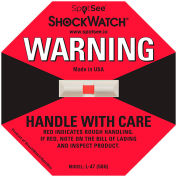 SpotSee™ ShockWatch® L-47 Impact Indicators, 50G Range, Red, 50/Box - Pkg Qty 2