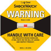SpotSee™ ShockWatch® L-65 Impact Indicators, 25G Range, Yellow, 50/Box - Pkg Qty 2