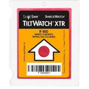 SpotSee™ TiltWatch® XTR Tilt Indicator with Anti-Vibration Mechanism, 100/Box