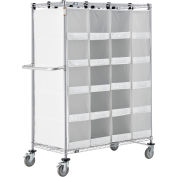 Global Industrial Stock Picking Truck, Single Sided, 20 Cells, 48"L x 24"W x 69"H, White