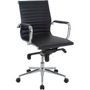 Global Industrial Bonded Leather Conference Chair, Black