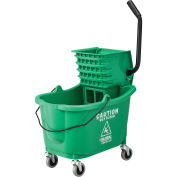 Mop Bucket And Wringer Combo with Side Press, Green