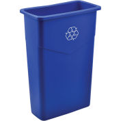 23 Gallon Slim Recycling Container, Blue