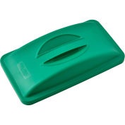 Global Industrial Solid Recycling Lid with Handle, Green