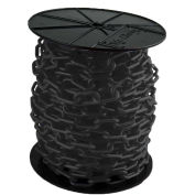 Mr. Chain 2" Heavy Duty Plastic Chain, 100 Feet, On A Reel, Black