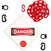 Mr. Chain Danger Sign Kit, 72" Wide