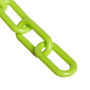 Mr. Chain 2" Heavy Duty Plastic Chain, 100 Feet, Safety Green