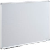 Magnetic Steel Dry Erase Planning Board with 1"x2" Grid, Aluminum Frame, 36" x 24"