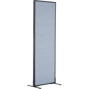 24-1/4"W x 96"H Freestanding Office Partition Panel, Blue