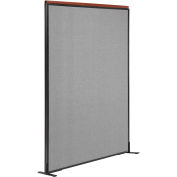 48-1/4"W x 97-1/2"H Deluxe Freestanding Office Partition Panel, Gray