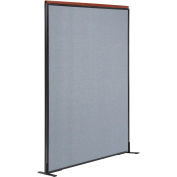 48-1/4"W x 97-1/2"H Deluxe Freestanding Office Partition Panel, Blue