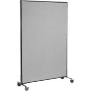 48-1/4"W x 99"H Mobile Office Partition Panel, Gray