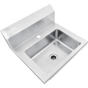 Stainless Steel Wall Mount Hand Sink W/Strainer, 14"x10"x5" Deep