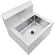 Stainless Steel Hands Free Wall Mount Sink, 14"x10"x5" Deep