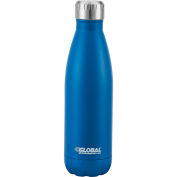 Double Wall Stainless Water Bottle, Blue, 17 Oz. - 24/Case