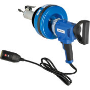 Electric Auto-Feed Handheld Drain Cleaner For 3/4"-3"ID, 5/16"x25' Cable