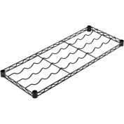 Nexel WS1436B Wine Bottle Shelf 36"L x 14"W Black Epoxy
